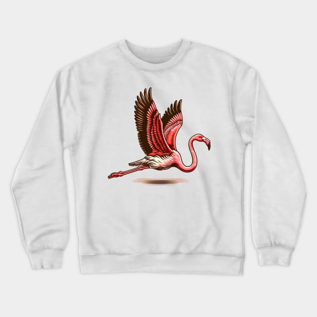 Flamingo Crewneck Sweatshirt by Moniato